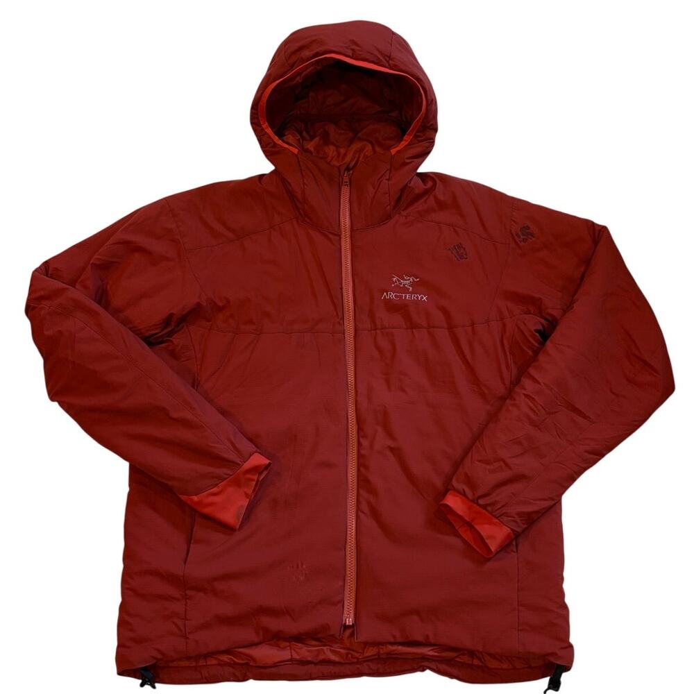 Arcteryx Atom Hoody Jacket Men Large Orange Lightweight Insulated Outdoor *FLAWS